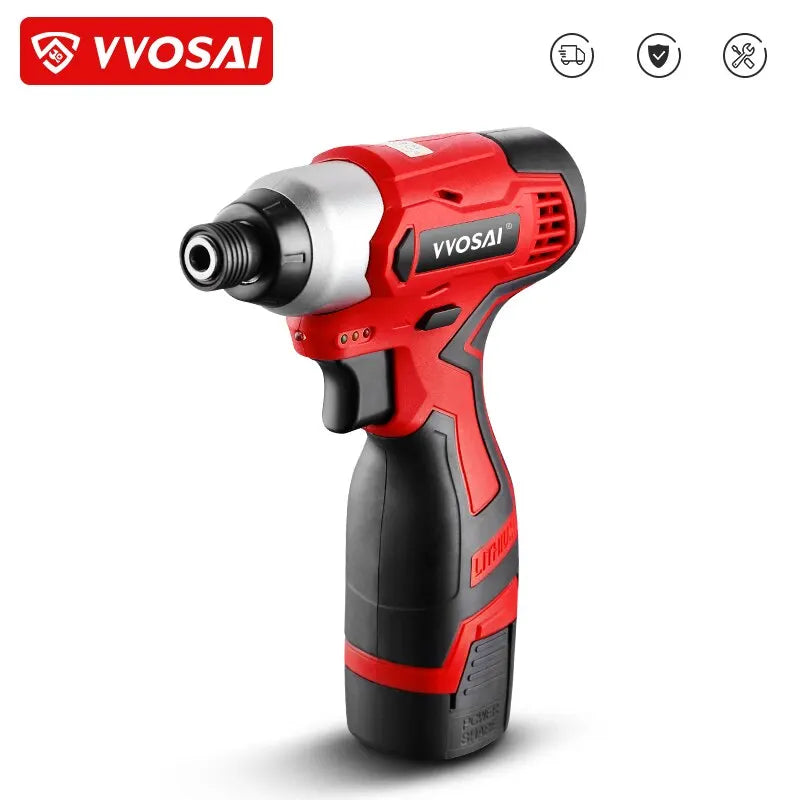 VVOSAI 16V Electric Drill Screwdriver 100N.m Impact Driver Cordless Drill Household Multifunction Hit Power Tools MT-SER  ourlum.com   