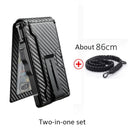 Carbon Fiber Pattern ID Folder Slim Wallet For Men