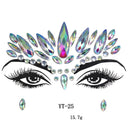 3D Sexy Face Tattoo Stickers Temporary Tattoos Glitter Fake Tattoo Rhinestones Masquerade for Women Party Face Jewels Tattoo  ourlum.com NO.43  