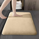 Thickened Solid Color Bathroom Flannel Foot Mat Non-Slip