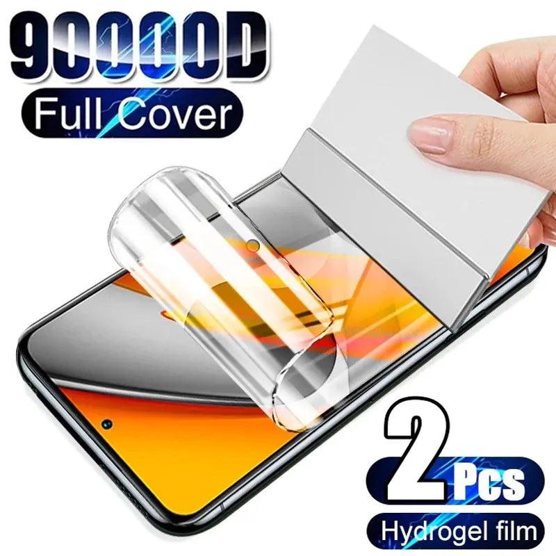 Crystal Clear Hydrogel Screen Protector for Xiaomi Poco X3 Pro and Redmi Note Series - 2 Pack  ourlum.com For Poco X3 Pro 2Pcs Hydrogel Film 