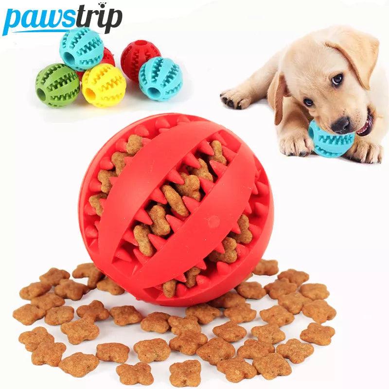 Interactive Rubber Dog Chew Ball for Teeth Cleaning and Slow Feeding  ourlum.com   