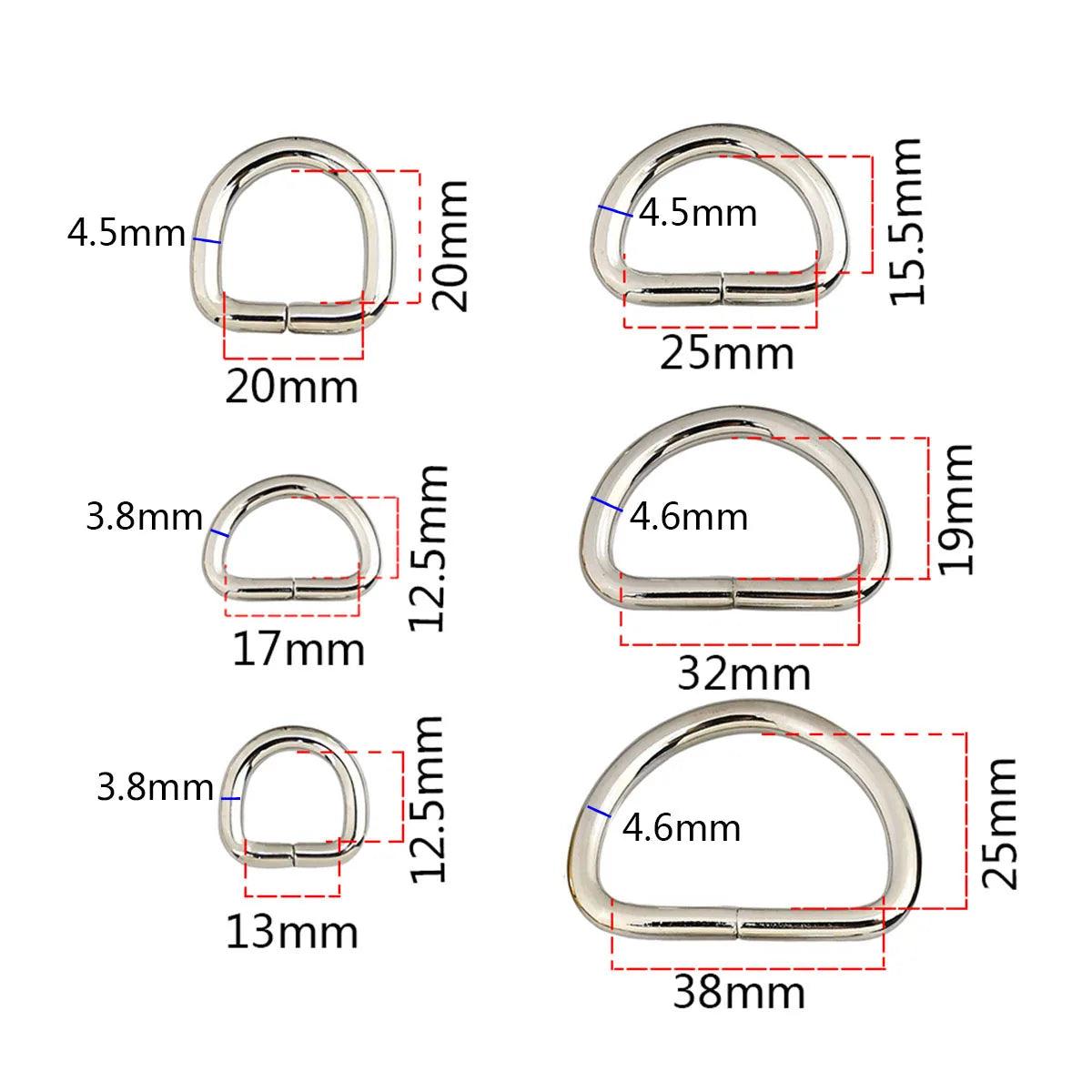 Metal D Ring Buckle for Leather Craft Strap & Bag Parts  ourlum.com   