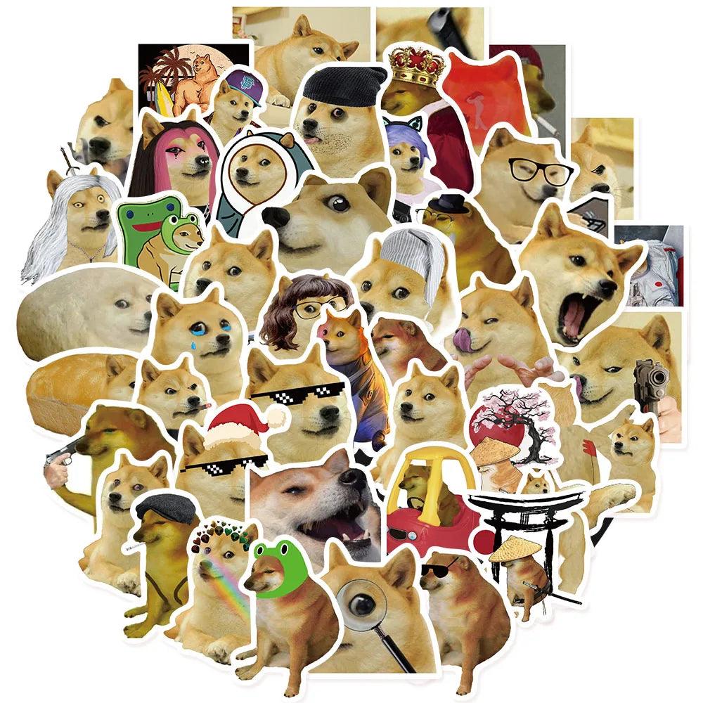 Funny Dog Meme Stickers Decals Set - Pack of 10/50 Pieces for Kids & Adults  ourlum.com   