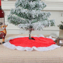 Elegant Faux Fur Christmas Tree Skirt with Sequins