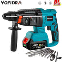 Yofidra Brushless Electric Hammer Drill: Versatile Performance Tool  ourlum.com   