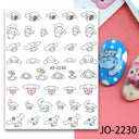 Adorable Cartoon Hello Kitty Nail Sticker Set for Nail Art