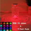 Dimmable LED Crystal Touch Lamp with Remote - 16 Colors