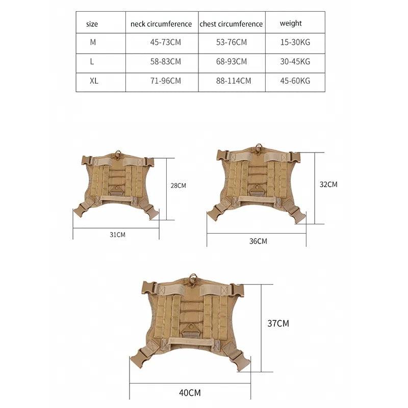 Tactical Dog Harness Set for German Shepherd Training & Control  ourlum.com   