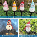 LED Solar Snowman Garden Lights for Festive Pathway Décor