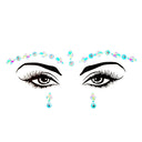 3D Sexy Face Tattoo Stickers Temporary Tattoos Glitter Fake Tattoo Rhinestones Masquerade for Women Party Face Jewels Tattoo  ourlum.com NO.13  