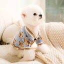 Chic Striped Winter Pet Sweater: Stylish & Cozy Knitted Cardigan for Dogs & Cats  ourlum.com Blue XS 