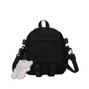 Fashion Kawaii Mini Backpack Women Shoulder Bag for Teenage Girls Multi-Function Small Bagpack Ladies Travle School Backpacks  ourlum.com Black Free Doll 