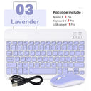 Wireless Bluetooth Keyboard: Ultra-Slim Design for iPad iPhone Tablet  ourlum.com purple-and mouse  