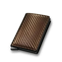 Sleek Carbon Fiber RFID Trifold Wallet for Men Black Holder