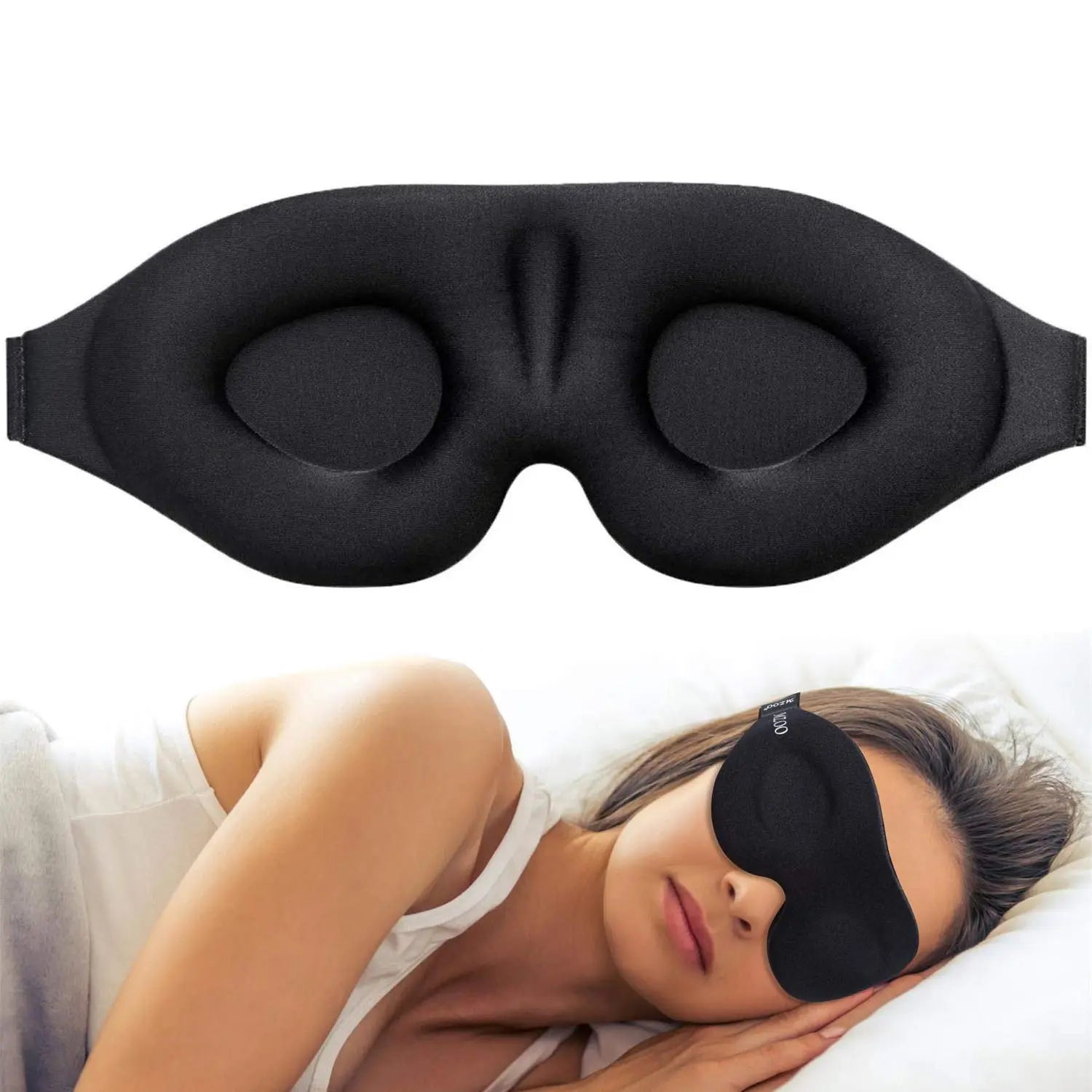 Memory Foam 3D Sleep Mask for Ultimate Comfort and Total Light Blockage