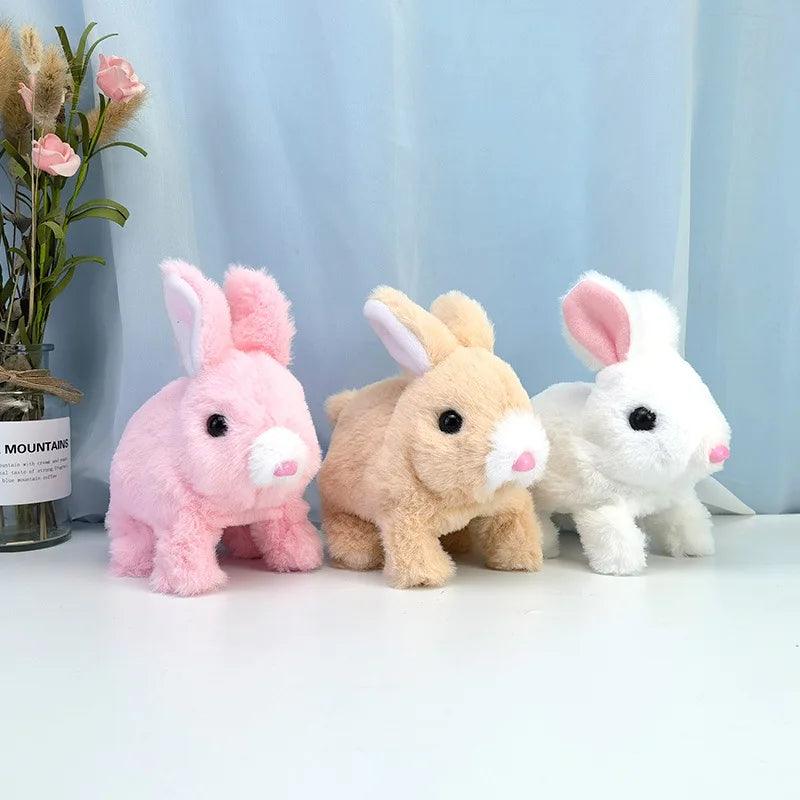 Electronic Plush Rabbit Toy Robot Bunny: Interactive Walking Cute Pet for Kids  ourlum.com   