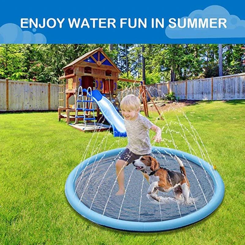 Summer Pet Interactive Water Sprinkler Pad Cooling Mat for Dogs  ourlum.com   