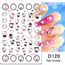 Adorable Cartoon Hello Kitty Nail Sticker Set for Nail Art