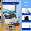 360-Degree Rotate Notebook Riser Support Adjustable Aluminum Alloy Bracket