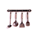 Miniature Rose Gold Cooking Set for 1:12 Scale Dollhouse