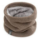 Unisex Solid Cashmere Plush Warm Winter Ring Scarf New