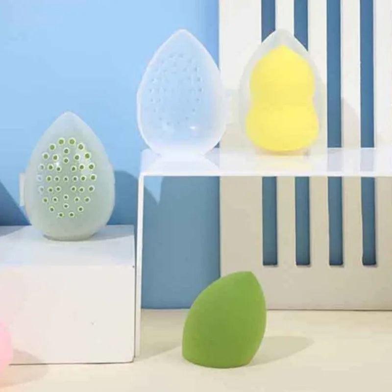 Portable Egg Rack Makeup Puff Drying Box: Chic Storage Solution