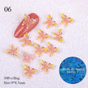 Auroras Butterfly 3D Nail Art Jewelry Unique Acrylic Beads Kit