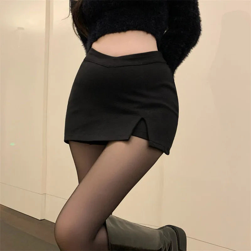 Elegant Black A-Line Skirt for Office and Casual Wear - Stylish High Waist Mini Skirt for Women  OurLum.com   