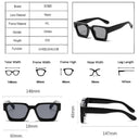 Trendy Unisex Retro Square Sunglasses UV400 Protection