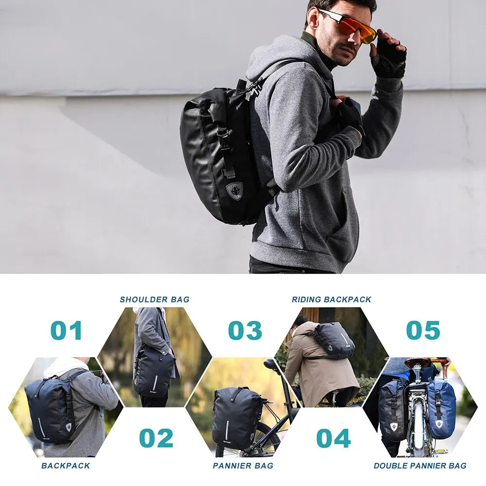 Rhinowalk 20L Waterproof Bike Pannier Bag for Cycling