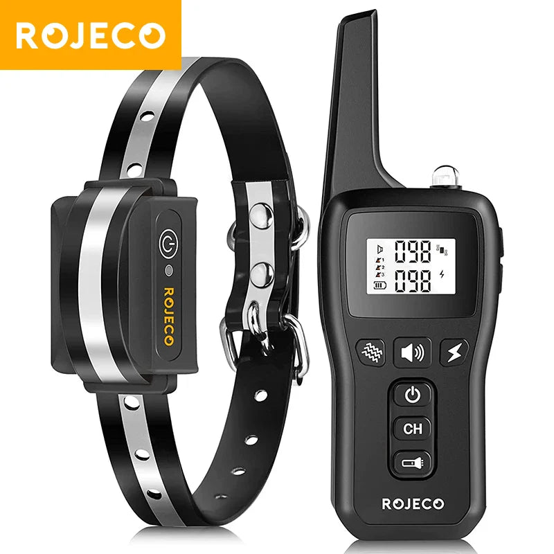 ROJECO Remote Control Dog Training Collar for Bark Stop & Behavior Correction  ourlum.com   