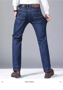 New Men Classic Jeans Jean Homme Soft Black Denim Pants