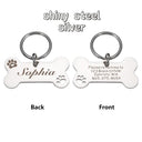 Personalized Steel Pet Name Tags for Dogs and Cats with Free Engraving  ourlum SL shiny steel 40X21MM 