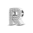 Hot Sale Silver Plated Color Letter Charm Beads for Women