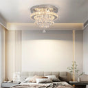 Crystal Chandelier Chrome Ceiling Lamps Led Flush Mount Light