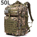 Durable 30L/50L Waterproof Tactical Backpack for Outdoor Use