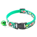 Nylon Pet Collar with Bell and Christmas Neck Strap  ourlum.com Green2 Adjustable 19-32cm 