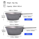 Lightweight Titanium Camping Bowl with Foldable Handle