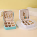 Portable Jewelry Storage Box Travel Organizer Case for Earrings Necklaces and Rings