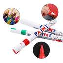 White Waterproof Automotive Tire Marker Pen - Precision Touch-Up Tool for Cars  ourlum.com   