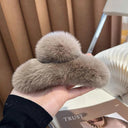 Crab Plush Fur Hair Clip: Trendy Accessory for Girls