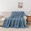 1pc Solid Color Flannel Blanket Soft Warm Throw Blanket Cozy