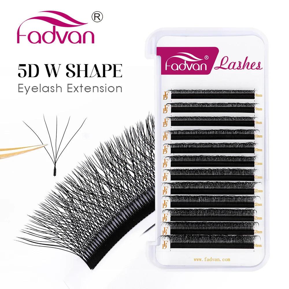 5D Faux Mink Volume Fan Eyelashes for Glamorous Natural Look