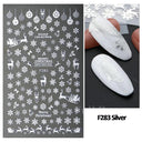 Winter Snowflake Nail Art Stickers for Holiday Glam Designs