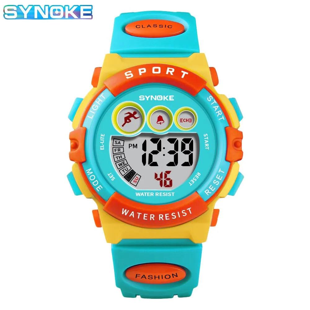 SYNOKE Kids Waterproof Sport Watch: Colorful Digital Timepiece for Active Children  ourlum.com   