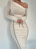 Elegant Mesh Backless Bodycon Dress For Sophisticated Women