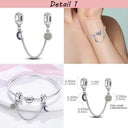 Safety Chain Silver Plated Beads Classic Safety Chain Charm