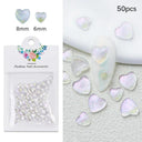 4.5g Acrylic Flower Nail Art Decoration Mixed Size White Rhinestones Silver Gem Manicure Tool Accessories For DIY Nail Design  ourlum.com 50Pc-LJAX01  