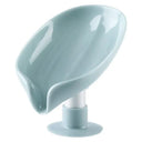 Leaf Shape Soap Holder Durable Box with Suction Cup Essential